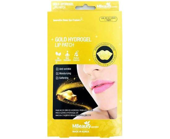 MBeauty Gold Hydrogel Lip Patch - Гидрогелевые патчи для губ с золотом 1 пара, Объём: 1 пара