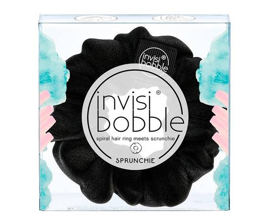 Invisibobble SPRUNCHIE True Black - бархатная резинка для волос черный (1 шт.)