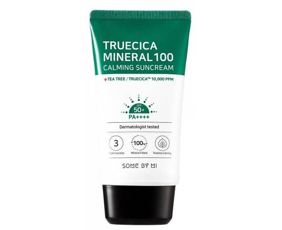 SOME BY MI Truecica Mineral 100 Calming Suncream  SPF 50+/PA++++ - Успокаивающий солнцезащитный крем SPF 50+/PA++++ 50 мл, Объём: 50 мл