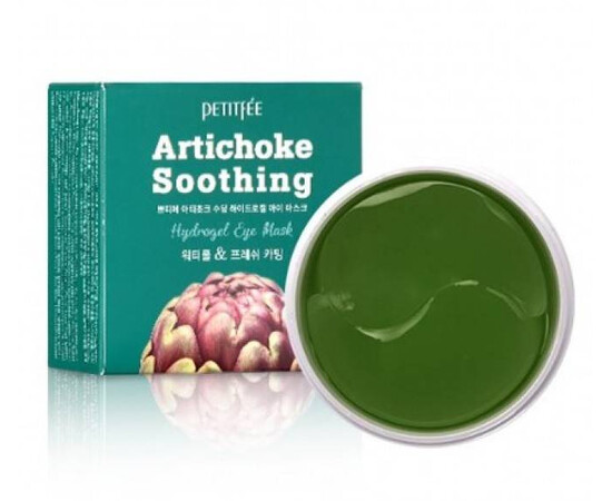 PETITFEE Artichoke Soothing Hydrogel Eye Mask - Освежающие гидрогелевые патчи для области вокруг глаз с экстрактом артишока 60 шт., Объём: 60 шт.