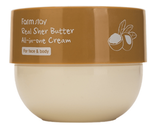 FarmStay Real Shea Butter All-In-One Cream - Многофункциональный крем с маслом ши 300 мл, Объём: 300 мл