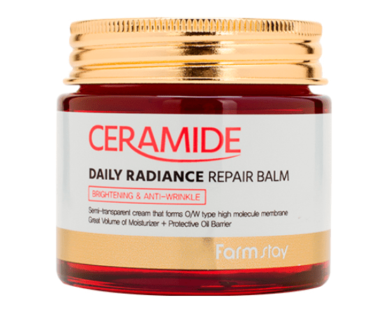 FarmStay Ceramide Daily Radiance Repair Balm - Укрепляющий крем-бальзам для лица c керамидами 80 мл, Объём: 80 мл