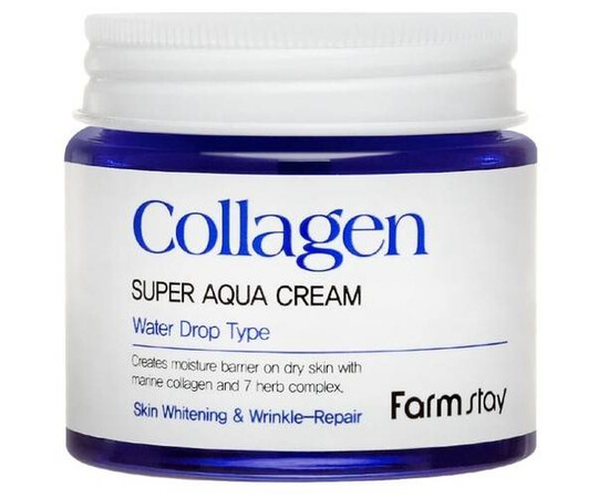FarmStay Collagen Super Aqua Cream - Суперувлажняющий крем с коллагеном 80 мл, Объём: 80 мл