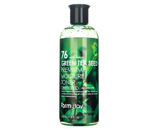 FarmStay Green Tea Seed Premium Moisture Toner - Тонер увлажняющий с семенами зеленого чая 350 мл, Объём: 350 мл