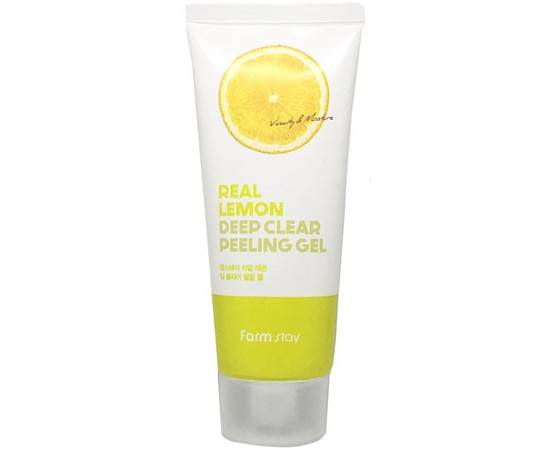 FarmStay Real Lemon Deep Clear Peeling Gel - Отшелушивающий гель с экстрактом лимона 100 мл, Объём: 100 мл