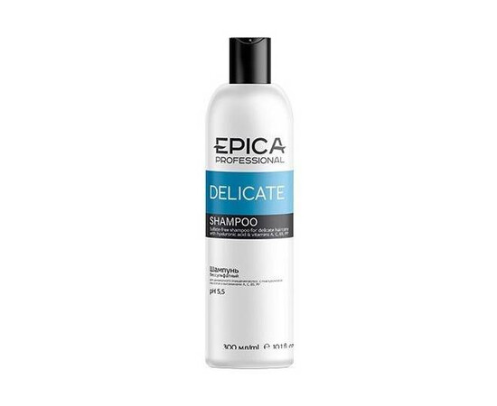 Epica Professional Delicate Shampoo - Бессульфатный шампунь для деликатного очищения с гиалуроновой кислотой 300 мл, Объём: 300 мл