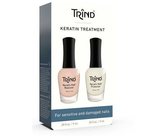 Trind Keratin Treatment - Набор для защиты и восстановления ногтей с кератином 2 поз., Объём: 2 поз.