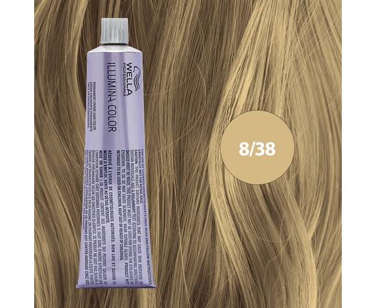 Wella Professional Illumina Color 8/38 светлый блонд золотисто-жемчужный 60 мл