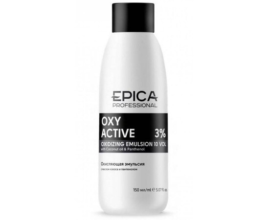 Epica Professional Oxy Active 10 vol - Кремообразная окисляющая эмульсия с маслом кокоса и пантенолом 3% 150 мл, Объём: 150 мл