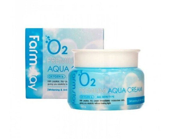 FarmStay O2 Premium Aqua Cream - Увлажняющий крем с кислородом 100 гр, Объём: 100 гр