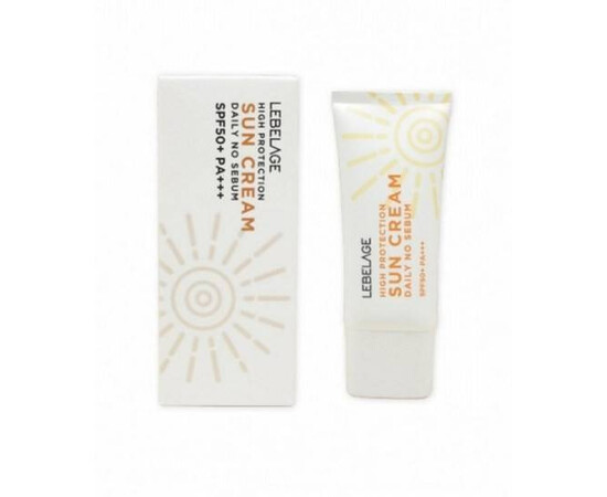 LEBELAGE High Protection Daily No Sebum Sun Cream (SPF50+PA+++) - Себорегулирующий крем от солнца с высоким фактором SPF50+PA+++ 30 мл, Объём: 30 мл