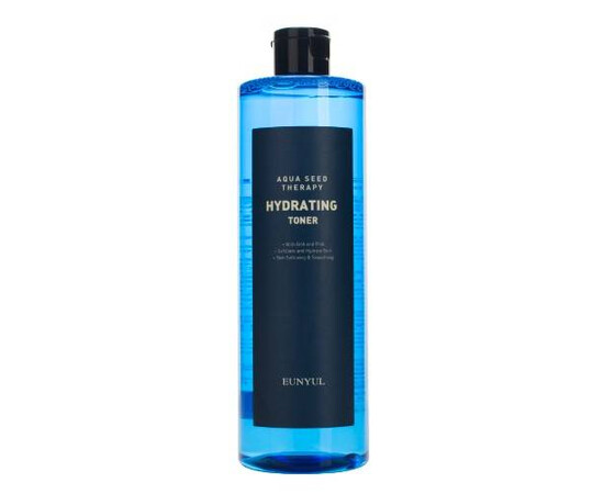 EUNYUL Aqua Seed Therapy Hydrating Toner - Увлажняющий тонер с экстрактом морского винограда и гиалуроновой кислотой 500 мл, Объём: 500 мл