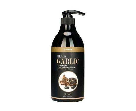 JUNO Gawol Black Garlic Premium Hair Shampoo and Conditioner - Шампунь-кондиционер против выпадения волос с черным чесноком 750 мл, Объём: 750 мл