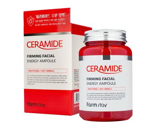FarmStay Ceramide Firming Facial Energy Ampoule - Многофункциональная ампульная сыворотка с керамидами 250 мл, Объём: 250 мл