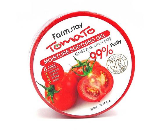 FarmStay Tomato Moisture Soothing Gel - Увлажняющий успокаивающий гель с экстрактом томата 300 мл, Объём: 300 мл