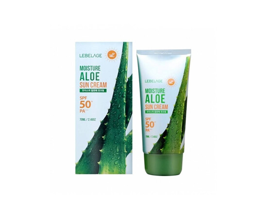 LEBELAGE Moisture Aloe Sun Cream SPF50+ PA+++ - Солнцезащитный увлажняющий крем с экстрактом алоэ SPF50+ PA+++ 70 мл, Объём: 70 мл