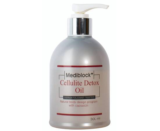 Mediblock+ Cellulite Detox Oil - Антицеллюлитное массажное масло 300 мл, Объём: 300 мл