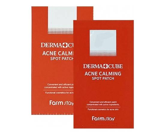 FarmStay DERMA CUBE Acne Calming Spot Patch - Успокаивающие патчи локального применения для проблемной кожи 10 х 12 мл, Упаковка: 10 х 12 мл