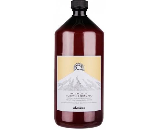 DAVINES NATURAL TECH Purifying Shampoo - Очищающий шампунь против перхоти 1000 мл, Объём: 1000 мл