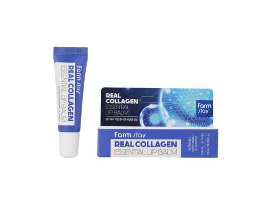 FarmStay Real Collagen Essential Lip Balm - Суперувлажняющий бальзам для губ с коллагеном 10 мл, Объём: 10 мл