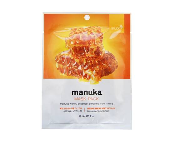 BERGAMO Manuka Honey Mask Pack - Тканевая маска для лица с экстрактом меда манука 28 мл