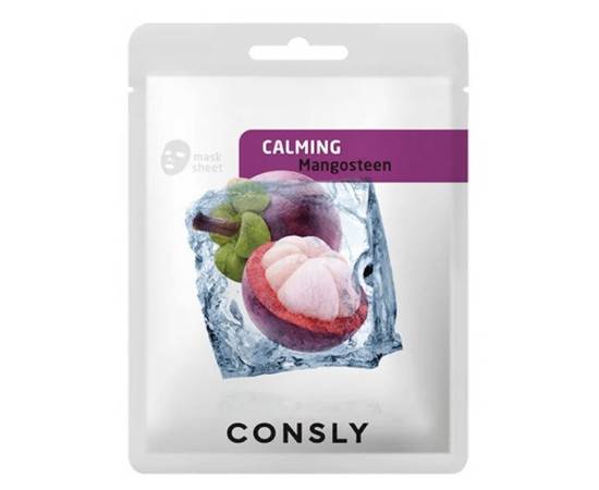 CONSLY Mangosteen Calming Mask Pack - Успокаивающая тканевая маска с экстрактом мангостина 20 мл