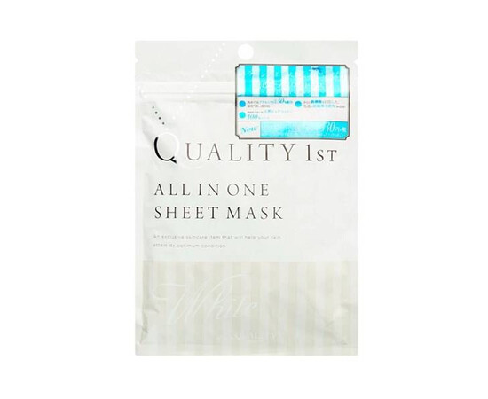 QUALITY FIRST All In One Sheet Mask White - Увлажняющая выравнивающая цвет кожи лица маска 5 шт, Объём: 5 шт