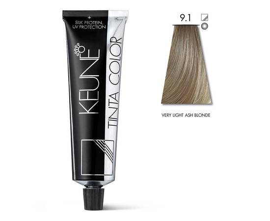 Keune Tinta Color 9.1 - Очень светлый пепельный блондин 60 мл