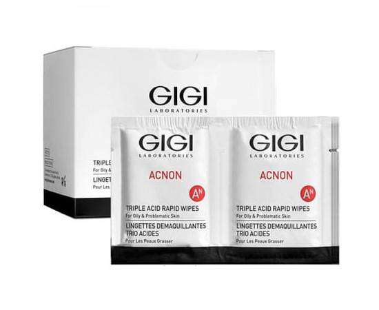 GIGI Acnon Triple acid rapid wipe - Влажные очищающие салфетки 30 шт