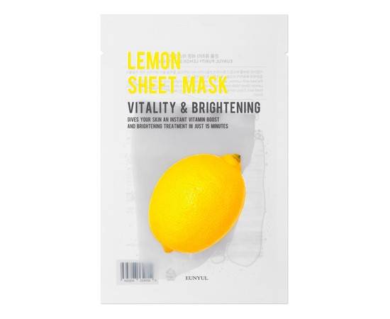 EUNYUL Purity Lemon Sheet Mask - Тканевая маска с экстрактом лимона, 3 шт