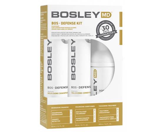 Bosley MD Defense Color Safe Starter Pack - Система для нормальных/тонких ОКРАШЕННЫХ волос (желтая) 2 поз.