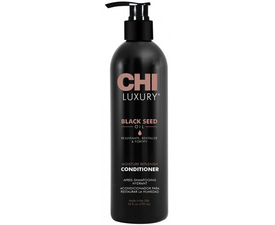 CHI Luxury Black Seed Oil  Rejuvenating Conditioner - Кондиционер для волос с маслом семян черного тмина 739 мл, Объём: 739 мл