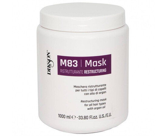 DIKSON Mask Ristrutturante M83 - Восстанавливающая маска для всех типов волос с аргановым маслом 1000 мл