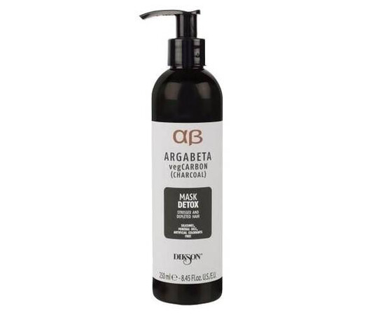 DIKSON ArgaBeta Line vegCARBON Shampoo DETOX - Шампунь с растительным углем, маслами лаванды и иланг-иланга для волос подверженных стрессу 500 мл, Объём: 500 мл