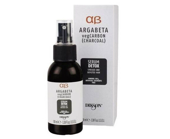 DIKSON ArgaBeta Line vegCARBON Serum DETOX - Сыворотка ДЕТОКС с растительным углем, маслами лаванды и иланг-иланга для волос 100 мл