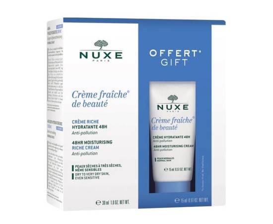 NUXE Creme Fraiche De Beaute 48hr Moisturising Rich Cream - Набор для сухой кожи лица 2 поз.