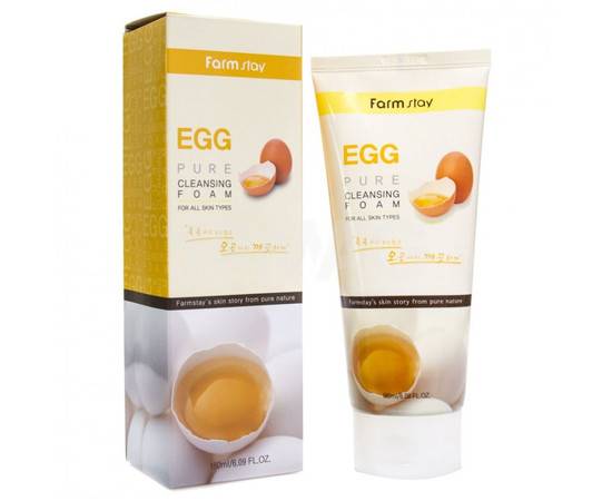 FarmStay EGG PURE CLEANSING FOAM - Очищающая пенка с яичным экстрактом 180 мл