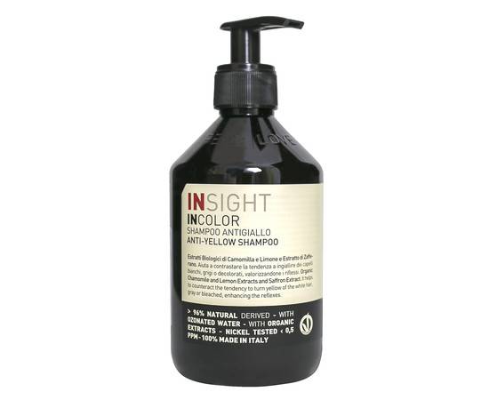 Insight INTECH Anti Yellow Shampoo - Шампунь для нейтрализации жёлтого оттенка волос 400 мл, Объём: 400 мл