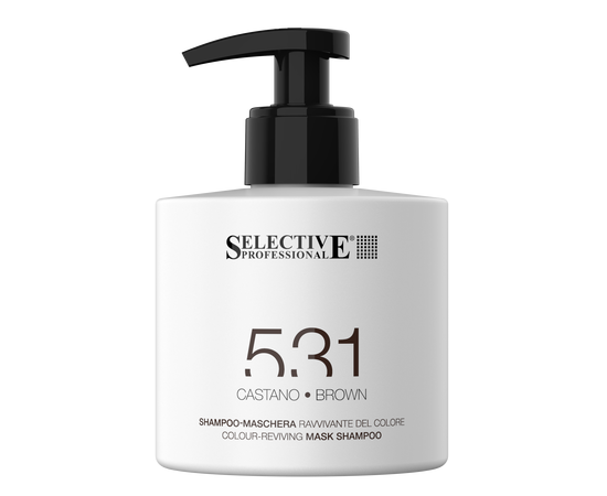 Selective 531 Color-Reviving Mask Shampoo BROWN - КОРИЧНЕВЫЙ Шампунь-маска для возобновления цвета волос 275 мл, Объём: 275 мл