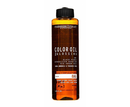 Assistant Professional Color Oil Bio Glossing 8AG - Масло для окрашивания светло-русый пепельно-золотистый 120 мл