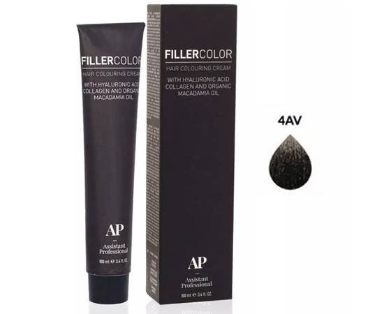 Assistant Professional Filler Color 4AV - Краска-филлер для волос каштановый пепельный перламутровый 100 мл