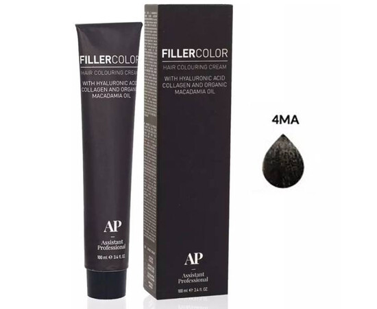 Assistant Professional Filler Color 4MA - Краска-филлер для волос каштан холодный шоколадный 100 мл