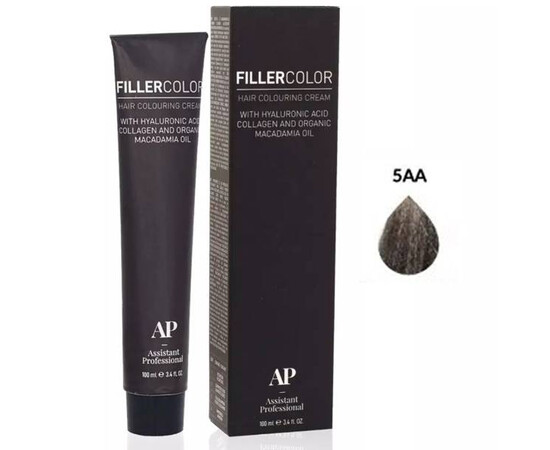 Assistant Professional Filler Color 5AA - Краска-филлер для волос светло-каштановый пепельный интенсивный 100 мл