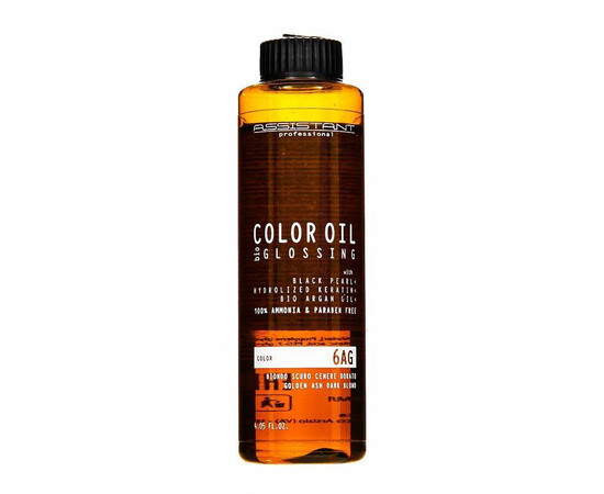 Assistant Professional Color Oil Bio Glossing 6AG - Масло для окрашивания темно-русый пепельно-золотистый 120 мл