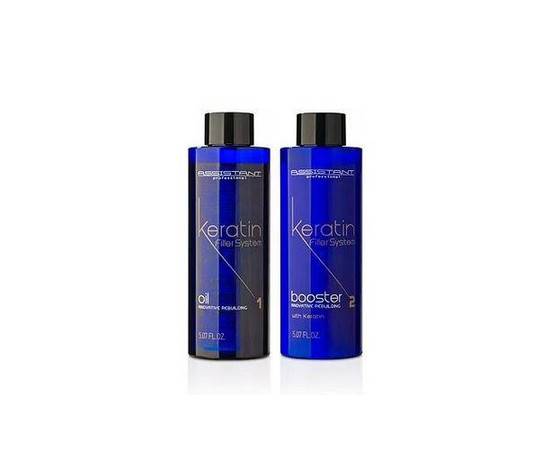 Assistant Professional Keratin Filler System Oil & Booster - Кератиновые филлеры для глубокого восстановления волос без пигмента 2 х 150 мл