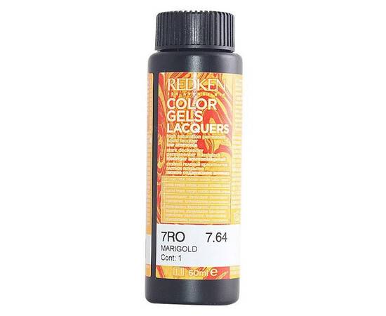 Redken Color Gels Lacquers 7RO Marigold - Перманентный краситель-лак 60 мл, изображение 2