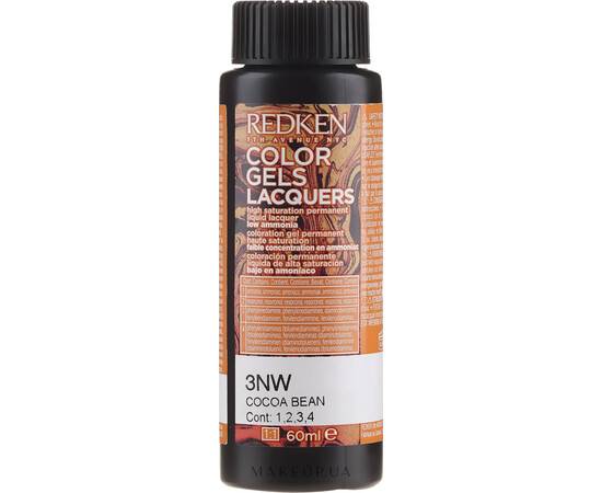 Redken Color Gels Lacquers 3NW Cocoa Bean - Какао боб  60 мл, изображение 2