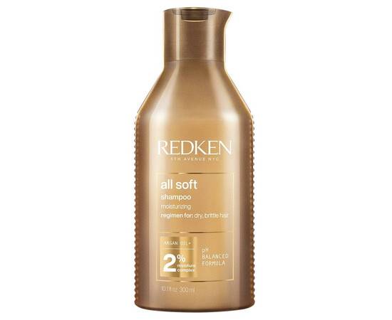 Redken All Soft Shampoo - Шампунь с аргановым маслом для сухих и ломких волос 300 мл, Объём: 300 мл