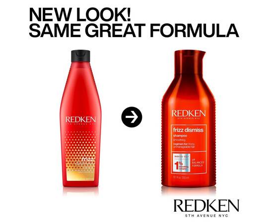 Redken Frizz Dismiss Shampoo - Шампунь без сульфатов для гладкости и дисциплины волос 300 мл, Объём: 300 мл, изображение 3
