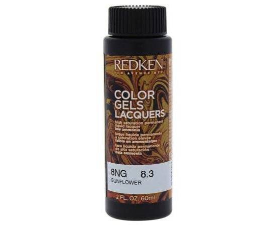 Redken Color Gels Lacquers 8NG Sunflower - Перманентный краситель-лак 60 мл, изображение 2